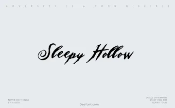 Sleepy Hollow Font
