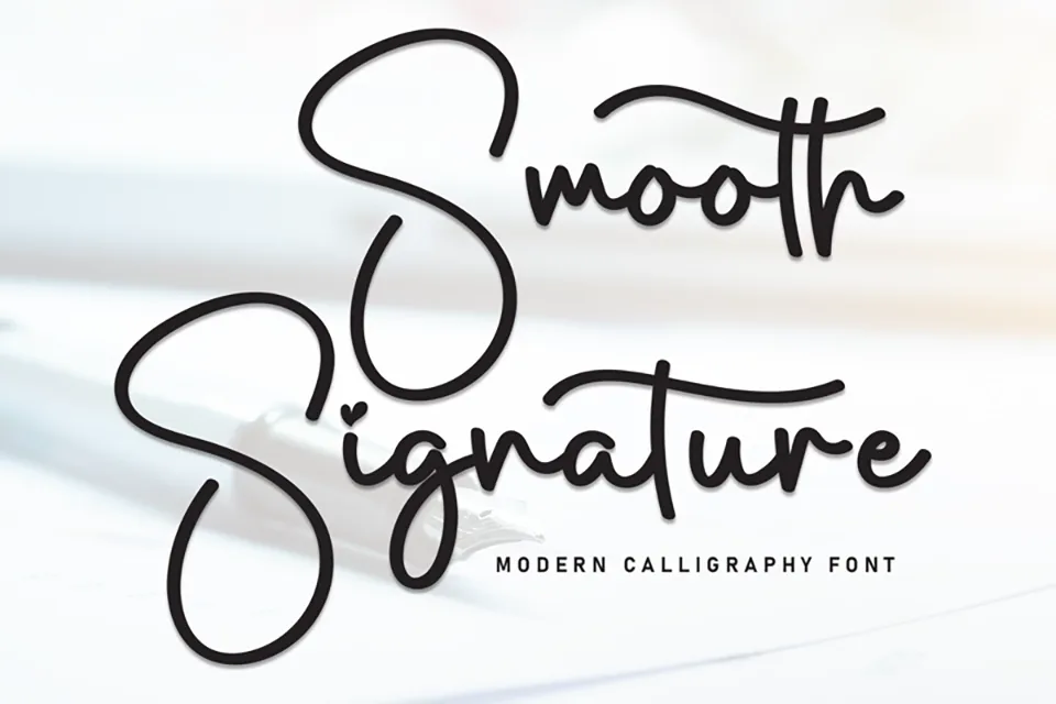 Smooth Signature Font
