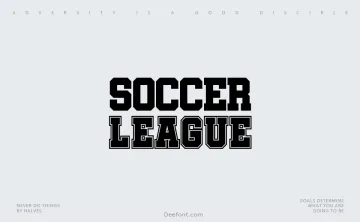 Soccer League Font