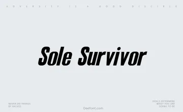 Sole Survivor Font
