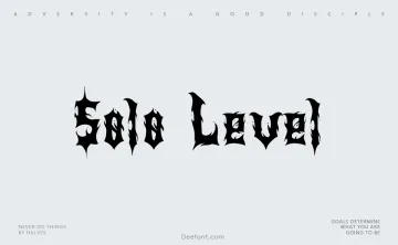 Solo Level Font