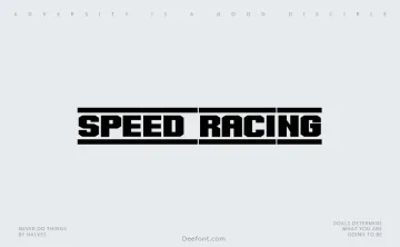 Speed Racing Font