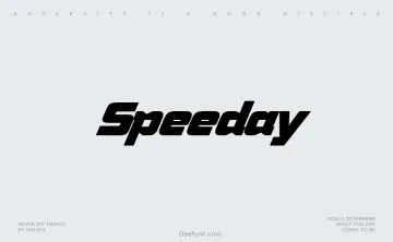 Speeday Font