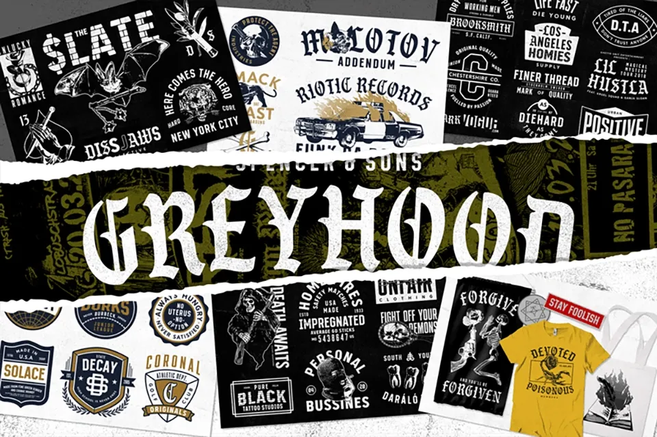 S&S Grey Hood Seven Font