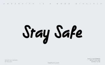 Stay Safe Font