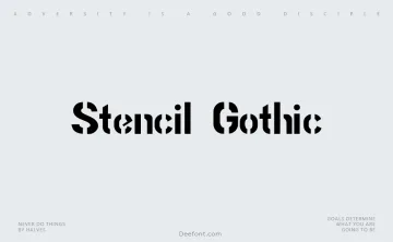 Stencil Gothic Typeface
