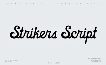Strikers Script Font