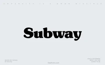 Subway Font