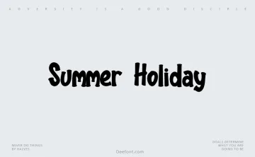 Summer Holiday Font