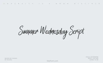 Summer Wednesday Script Font