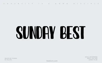 Sunday Best Font