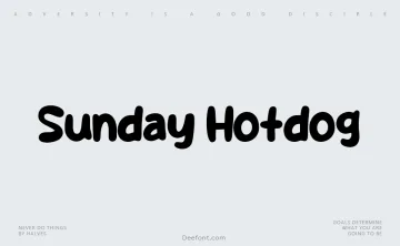 Sunday Hotdog Font