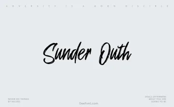 Sunder Outh Font