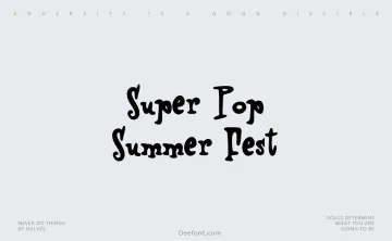 Super Pop Summer Fest Font