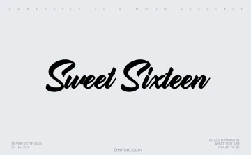 Sweet Sixteen Font
