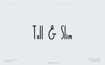 Tall & Slim Font