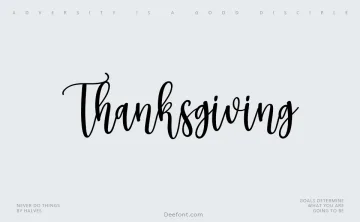 Thanksgiving Font