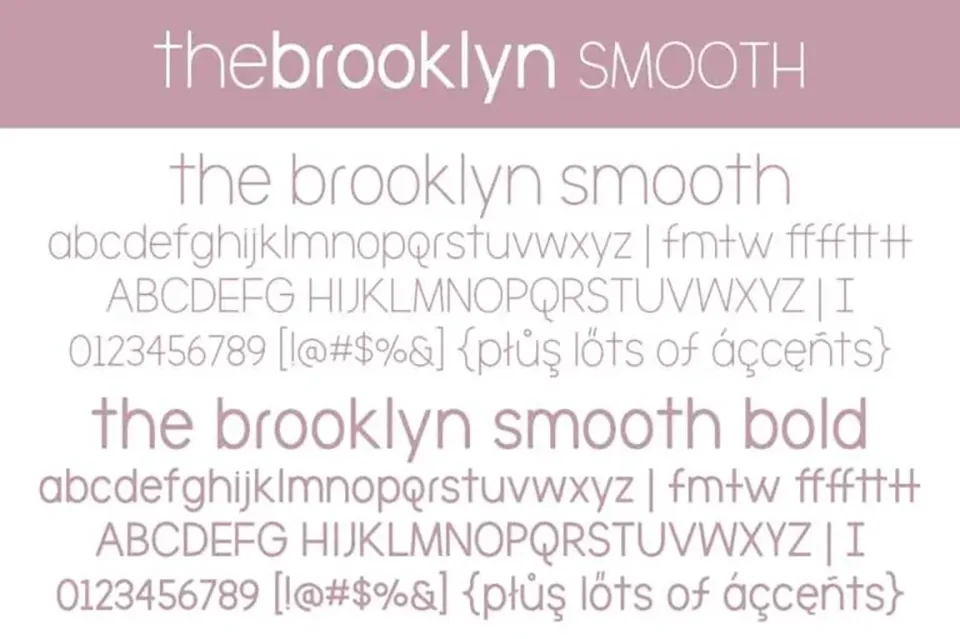 The Brooklyn Smooth Font