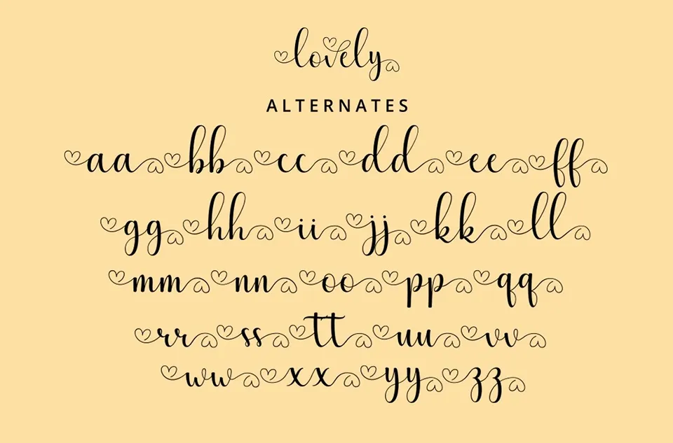 The Lovely Script Font