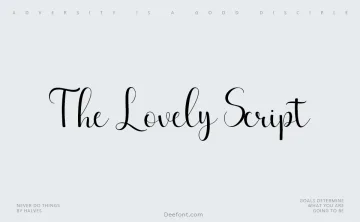 The Lovely Script Font