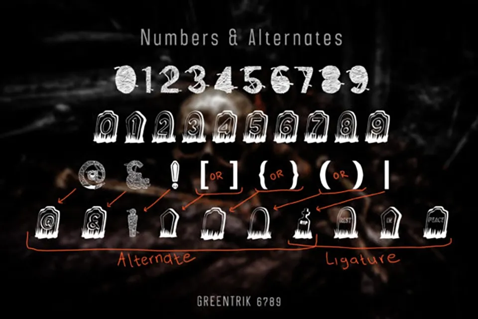 The Mummy R.I.P Font