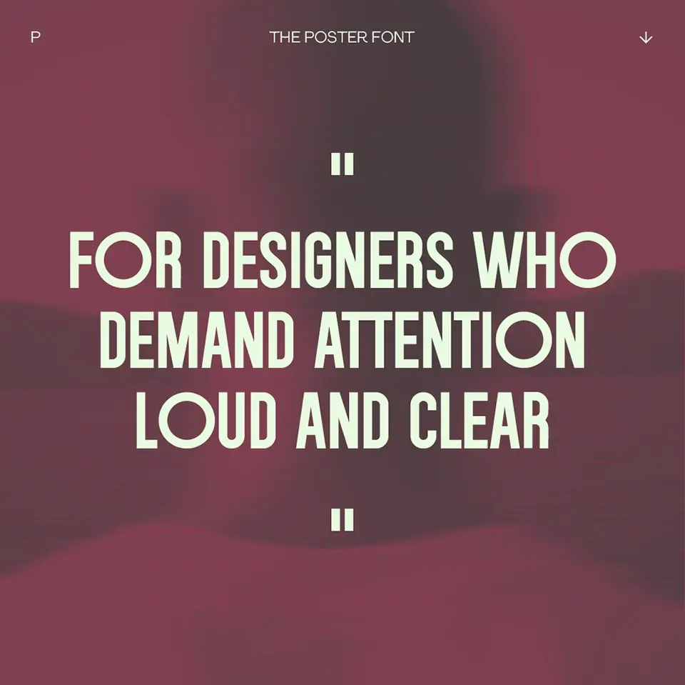 The Poster Font Font