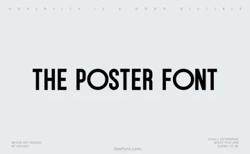 The Poster Font Font