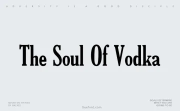 The Soul Of Vodka Font