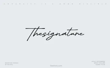 Thesignature Font