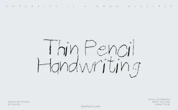 Thin Pencil Handwriting Font