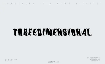 Threedimensional Font