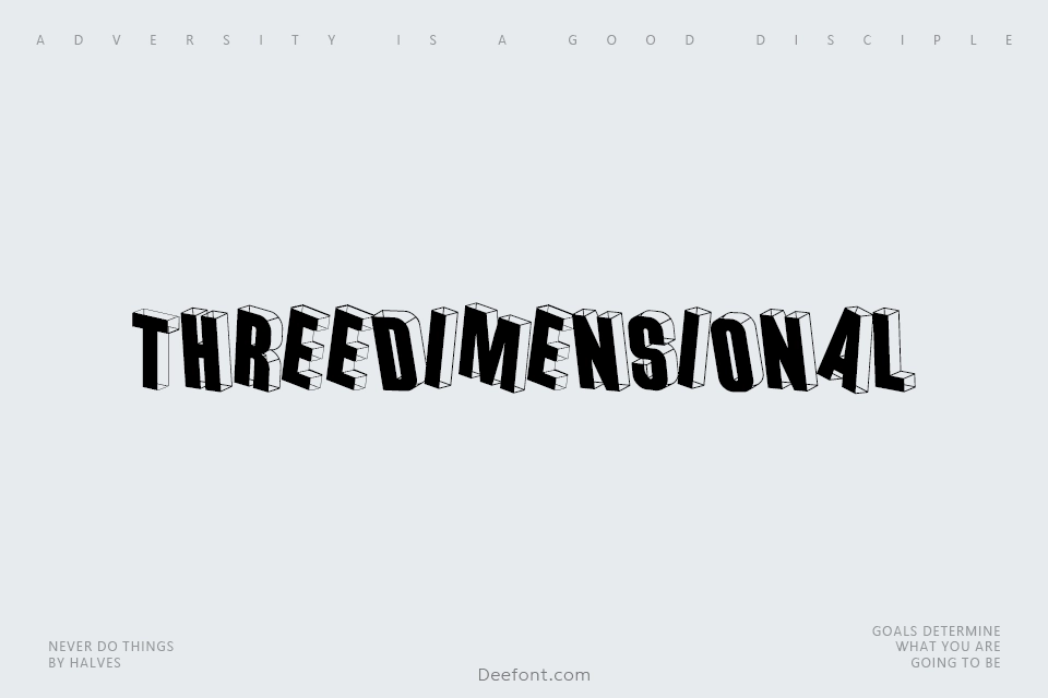 Threedimensional Font