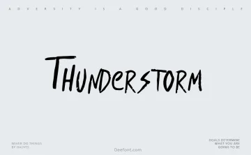 Thunderstorm Font