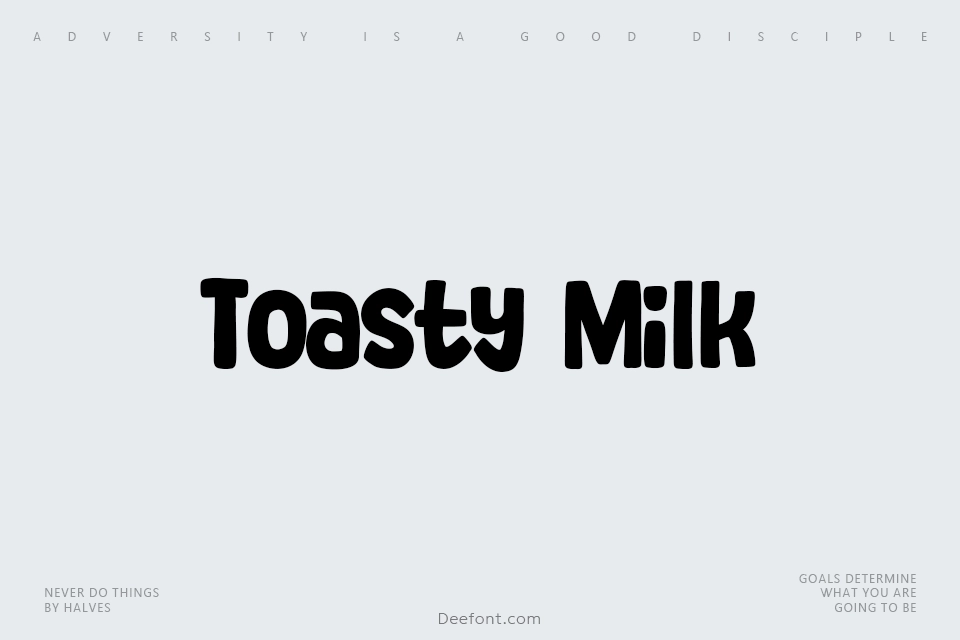 Toasty Milk Font