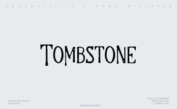 Tombstone Halloween Font
