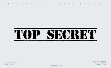 Top Secret Font
