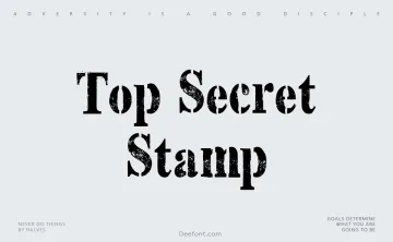 Top Secret Stamp Font