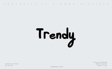 Trendy Font