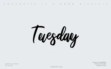 Tuesday Font