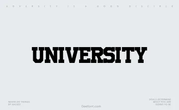 University Font