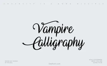 Vampire Calligraphy Font