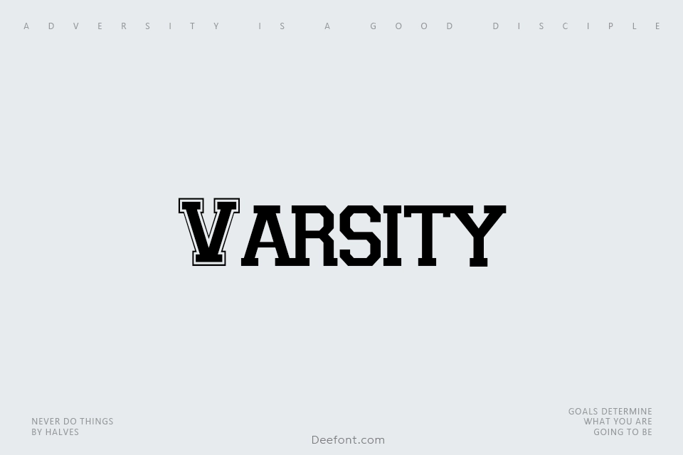 Varsity Font