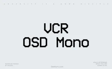 VCR OSD Mono Font