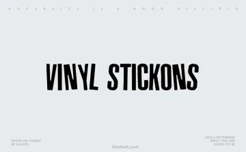 Vinyl Stickons Font