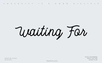 Waiting For Font