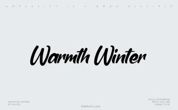 Warmth Winter Font