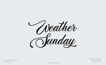 Weather Sunday Font