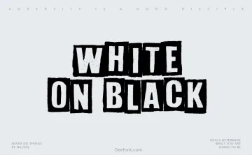 White On Black Font