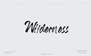Wilderness Font