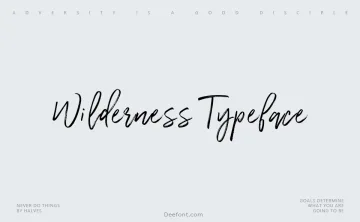 Wilderness Typeface Font